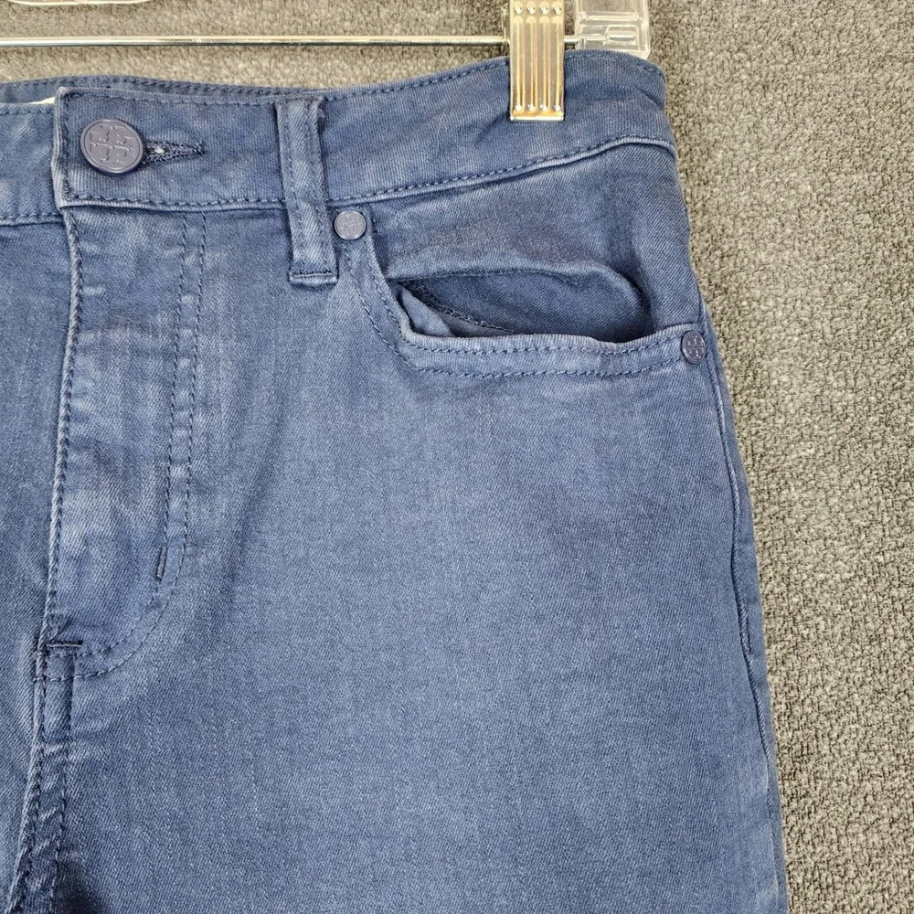 Tory Burch Straight Leg Jeans Blue Denim Womens Size 28 Style 20151209‎ Mid Rise